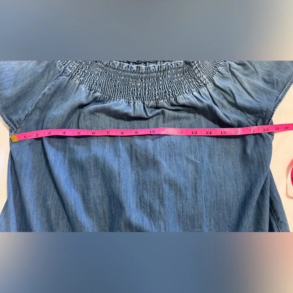 CURRENT ELLIOT••Madeline Cold Shoulder Denim Dress••size 1 (small) - Picture 4 of 7